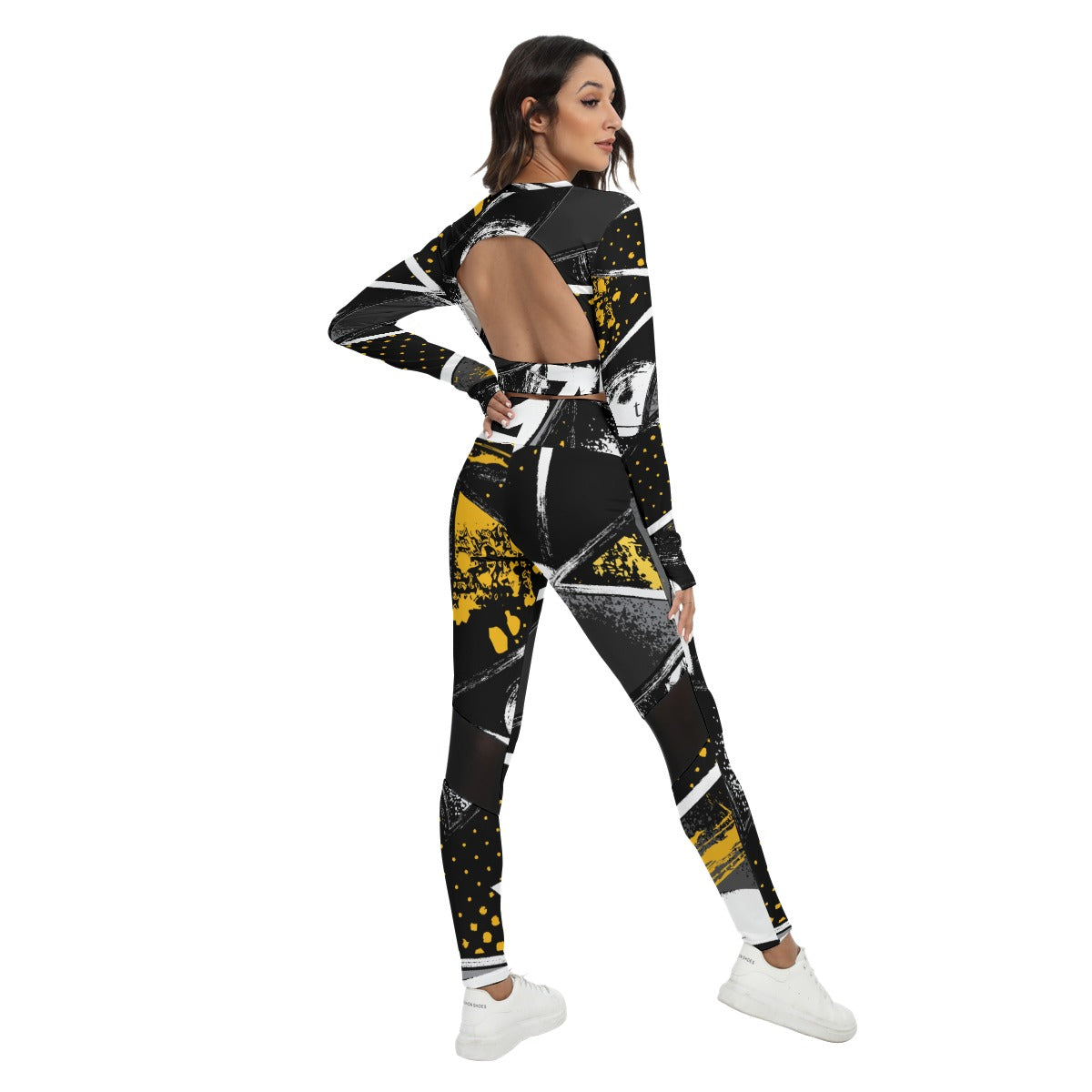 Women's Sport Set With Backless Top And Leggings