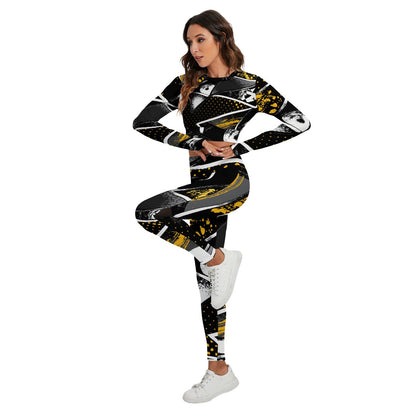 Women's Sport Set With Backless Top And Leggings